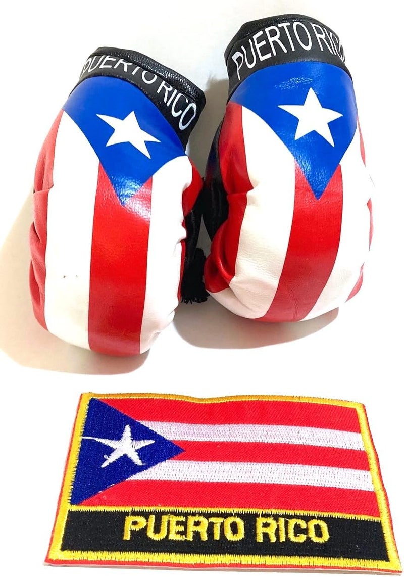 PRK 14 Puerto Rico Flag Boxing Gloves Set for car Accessories Hanging Rearview Mirror Boricua Puerto Rican PR - Image 5